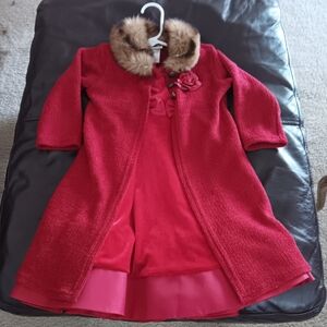 SOLD-Toddler Girl Dress and Sweater Set